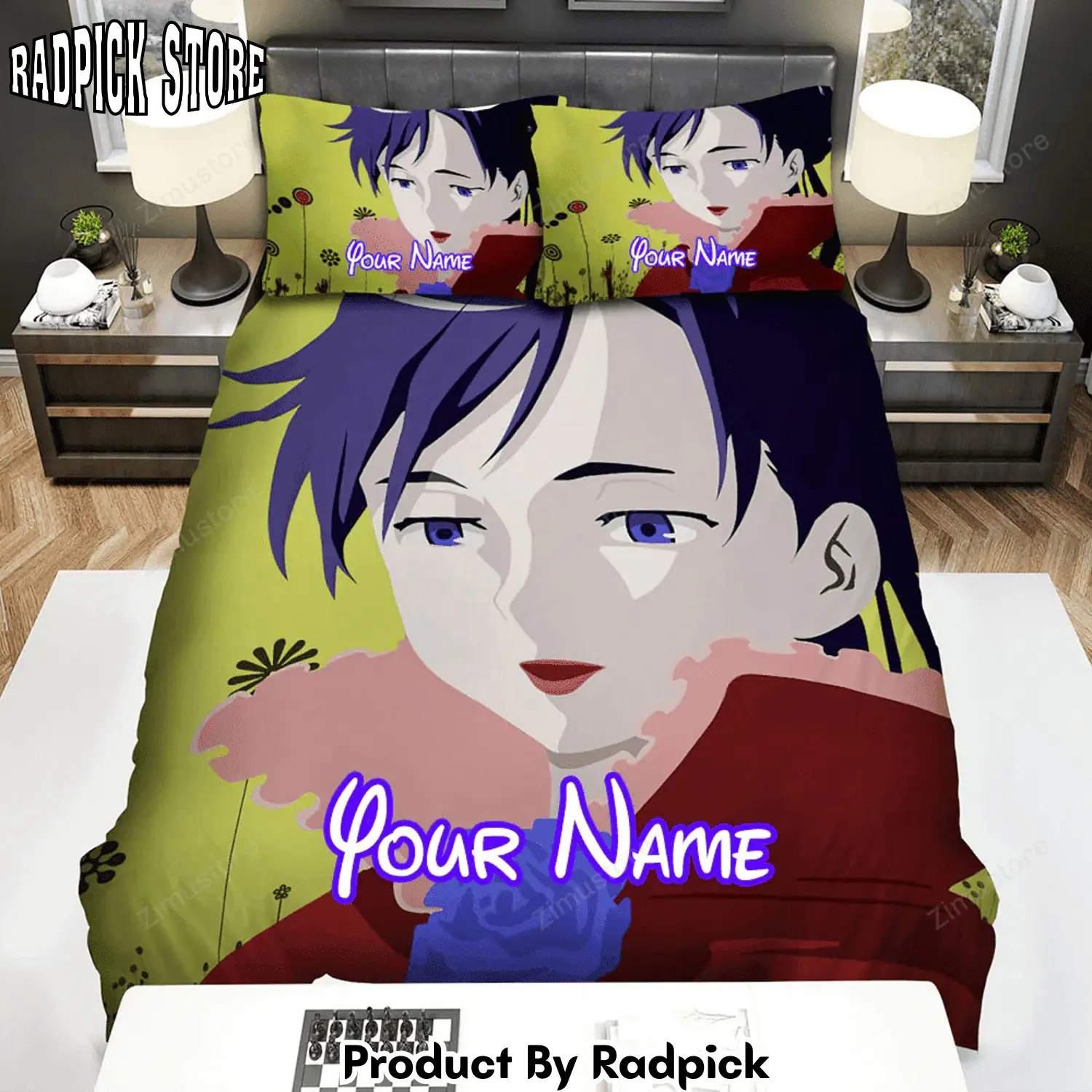 Radpick the blood2b anime diva with the blue rose bed sheets spread duvet cover personalized name bedding sets rp3271370